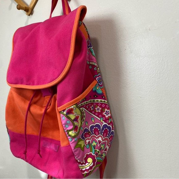 Vera Bradley Retired 2014 Pink Swirls Backpack - Picture 4 of 11